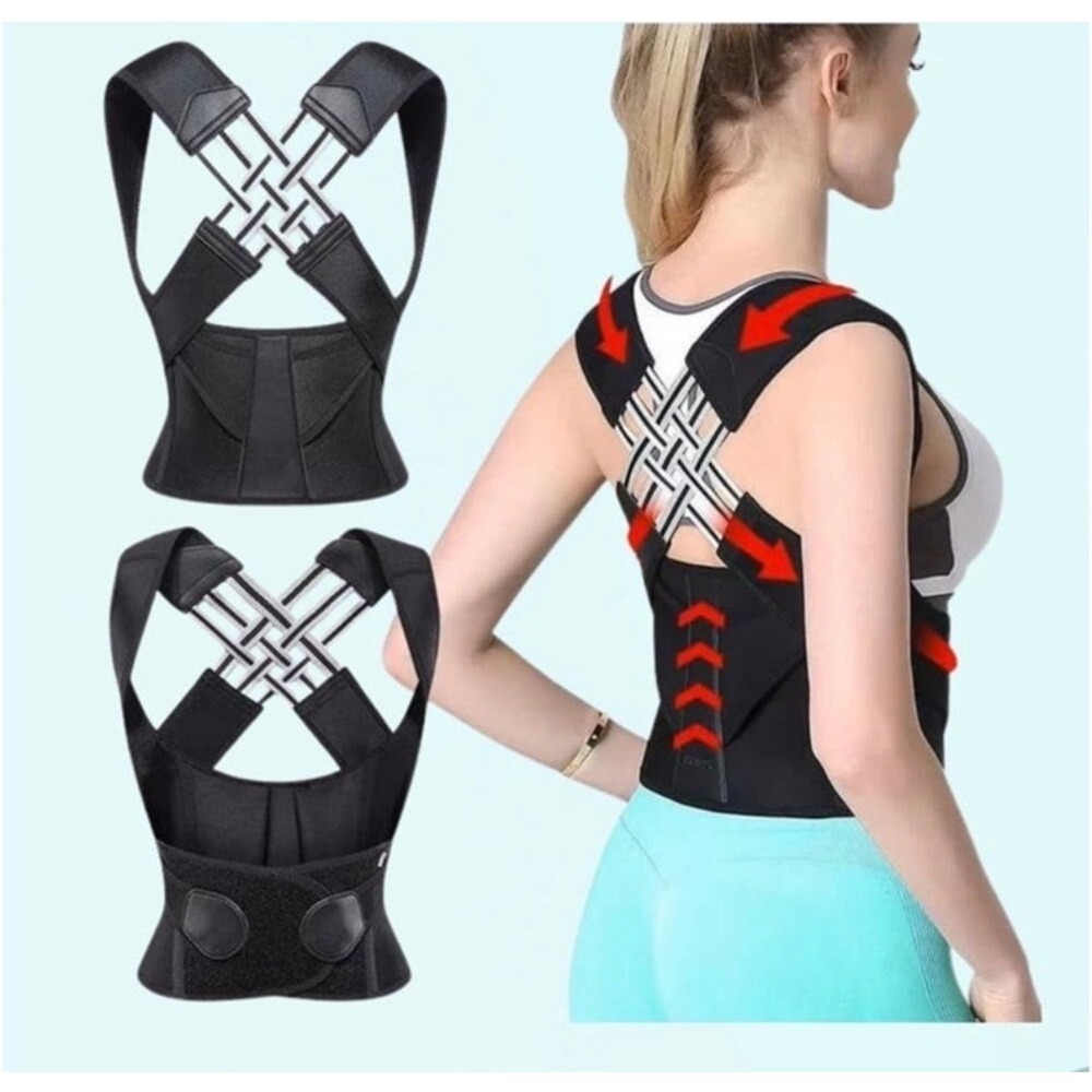 Eicgo Posture Corrector Brace – Back Support & Alignment – Black – Large – NWT